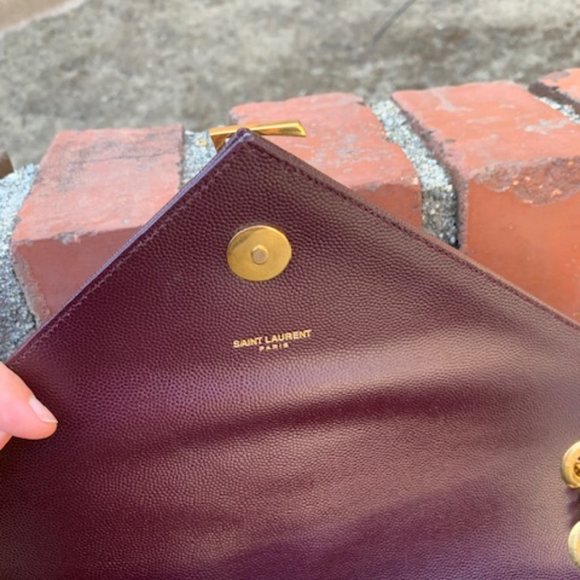 RECEIPT- SAINT LAURENT Large Monogramme Envelope Chain Bag - Bordeaux - Picture 9 of 13